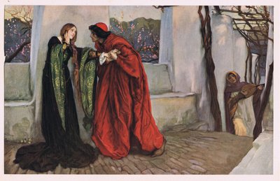 ウィリアム・シェイクスピアの「Twelfth Night」より「O、ミストレス・マイニング・マインはどこにいるの？」 作： Edwin Austin Abbey